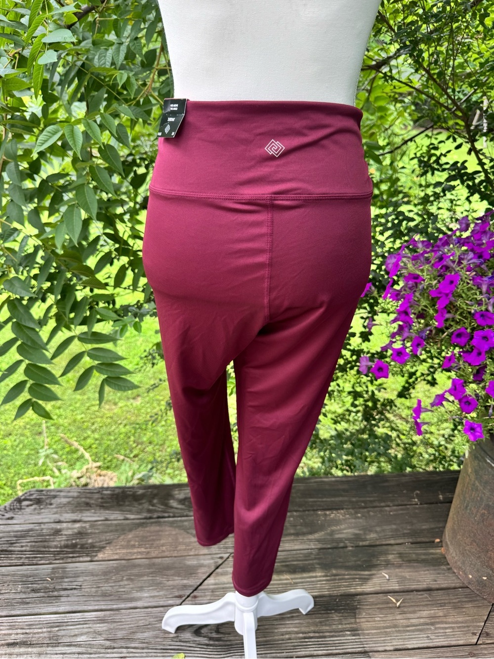 ZELOS 2X Burgundy 7/8 High Rise Performance Leggings NWT - Picture 4 of 8